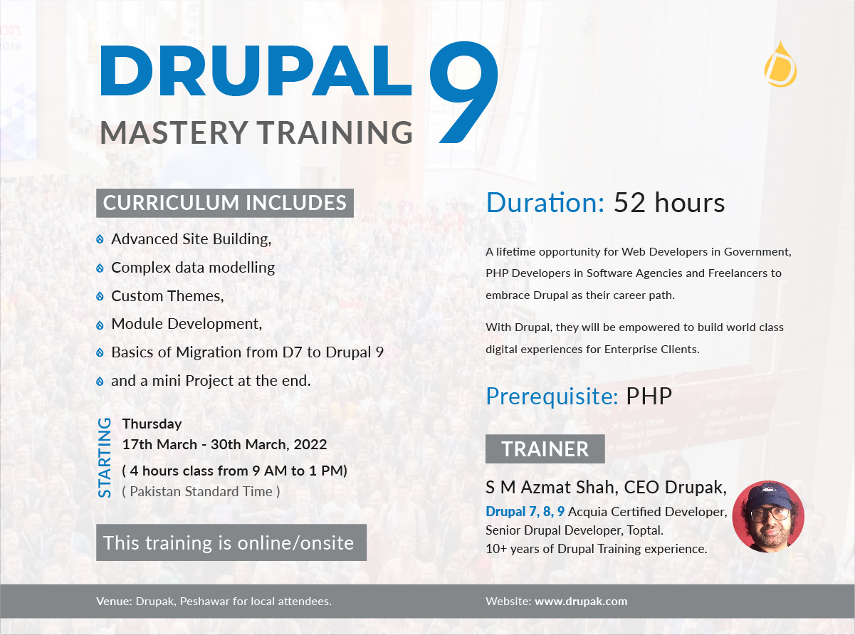 Drupal 9 Mastery Training