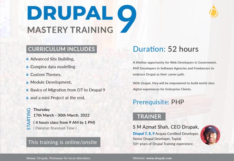 Drupal 9 Mastery Training